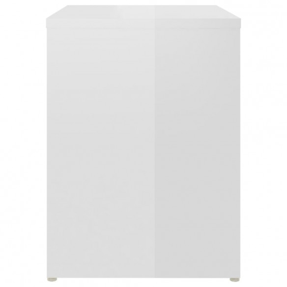 Table de chevet Blanc brillant 40x30x40 cm Aggloméré
