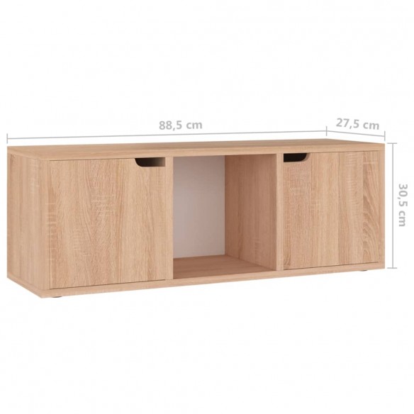 Meuble TV Chêne Sonoma 88,5x27,5x30,5 cm Aggloméré