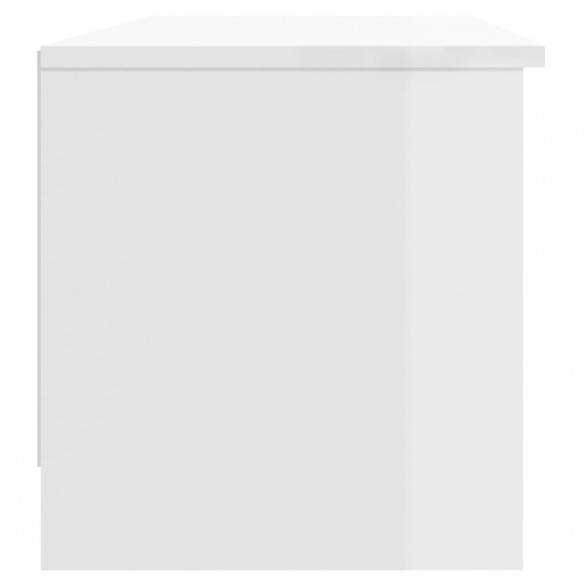 Meuble TV Blanc brillant 102x35,5x36,5 cm Bois d'ingénierie