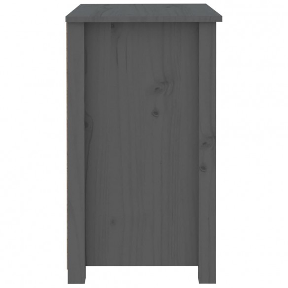 Tables de chevet 2 pcs Gris 50x35x61,5 cm Bois de pin massif