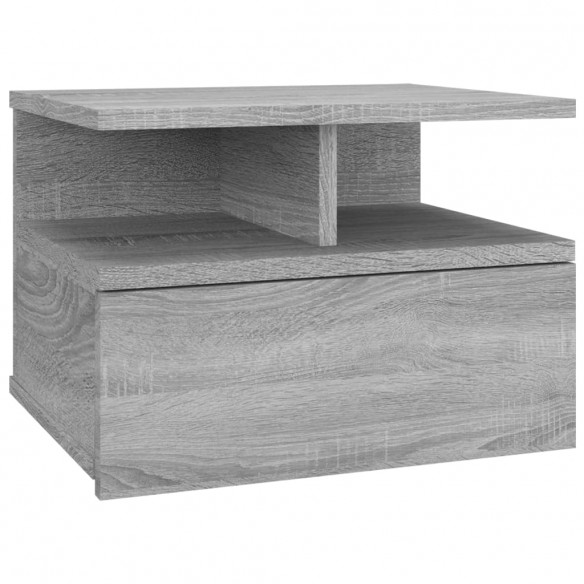 Tables de chevet flottantes 2 pcs Sonoma gris 40x31x27 cm