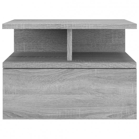 Tables de chevet flottantes 2 pcs Sonoma gris 40x31x27 cm