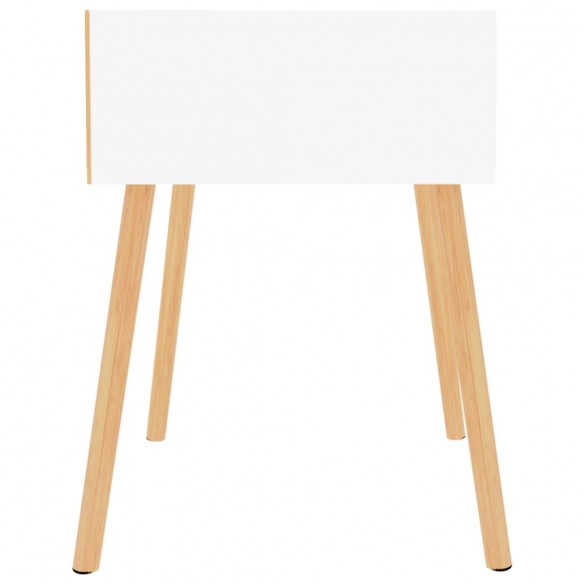 Tables de chevet 2 pcs Blanc brillant 40x40x56 cm Aggloméré