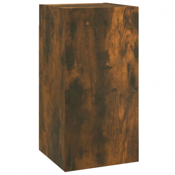 Meuble TV Chêne fumé 30,5x30x60 cm Bois d'ingénierie