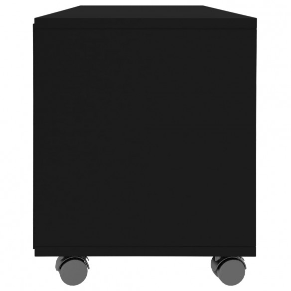 Meuble TV avec roulettes Noir 90x35x35 cm Bois d'ingénierie