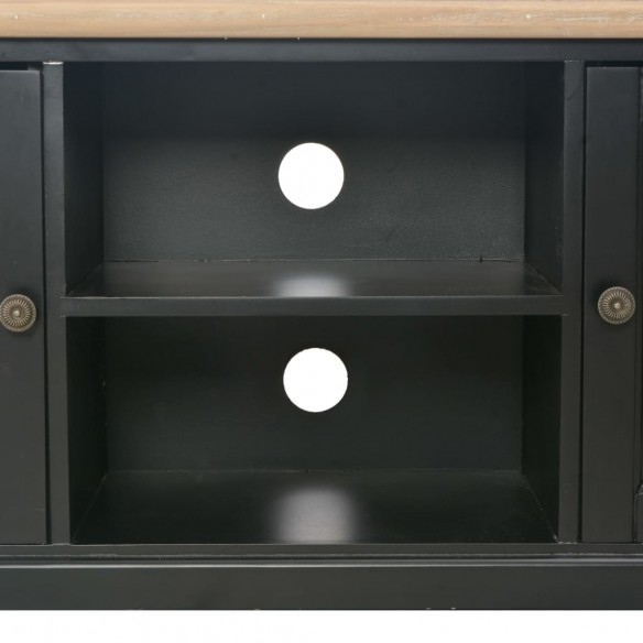 Meuble TV Noir 120 x 30 x 40 cm Bois