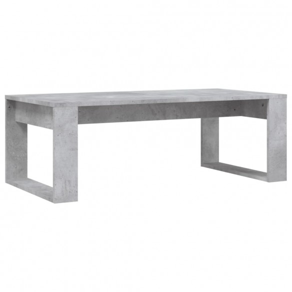 Table basse gris béton 102x50x35 cm bois d'ingénierie