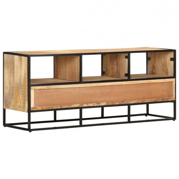 Meuble TV 110x30x45 cm Bois de manguier brut