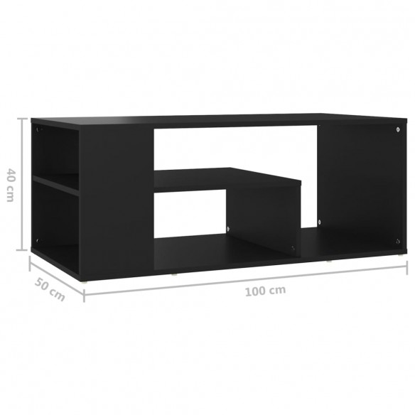 Table basse Noir 100x50x40 cm Aggloméré
