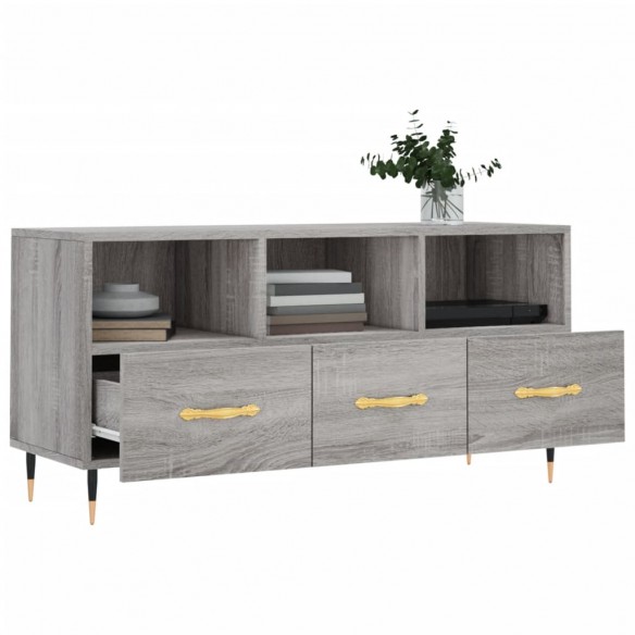 Meuble TV sonoma gris 102x36x50 cm bois d'ingénierie