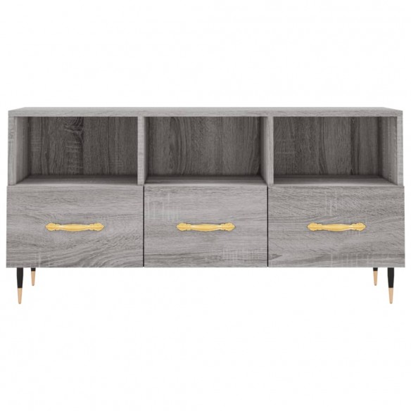 Meuble TV sonoma gris 102x36x50 cm bois d'ingénierie