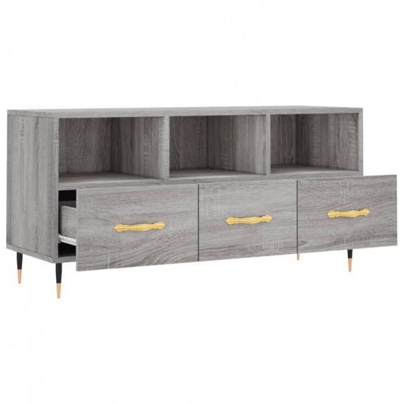 Meuble TV sonoma gris 102x36x50 cm bois d'ingénierie