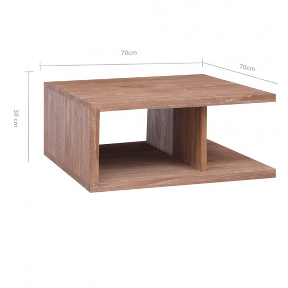 Table basse 70x70x30 cm Bois de teck massif