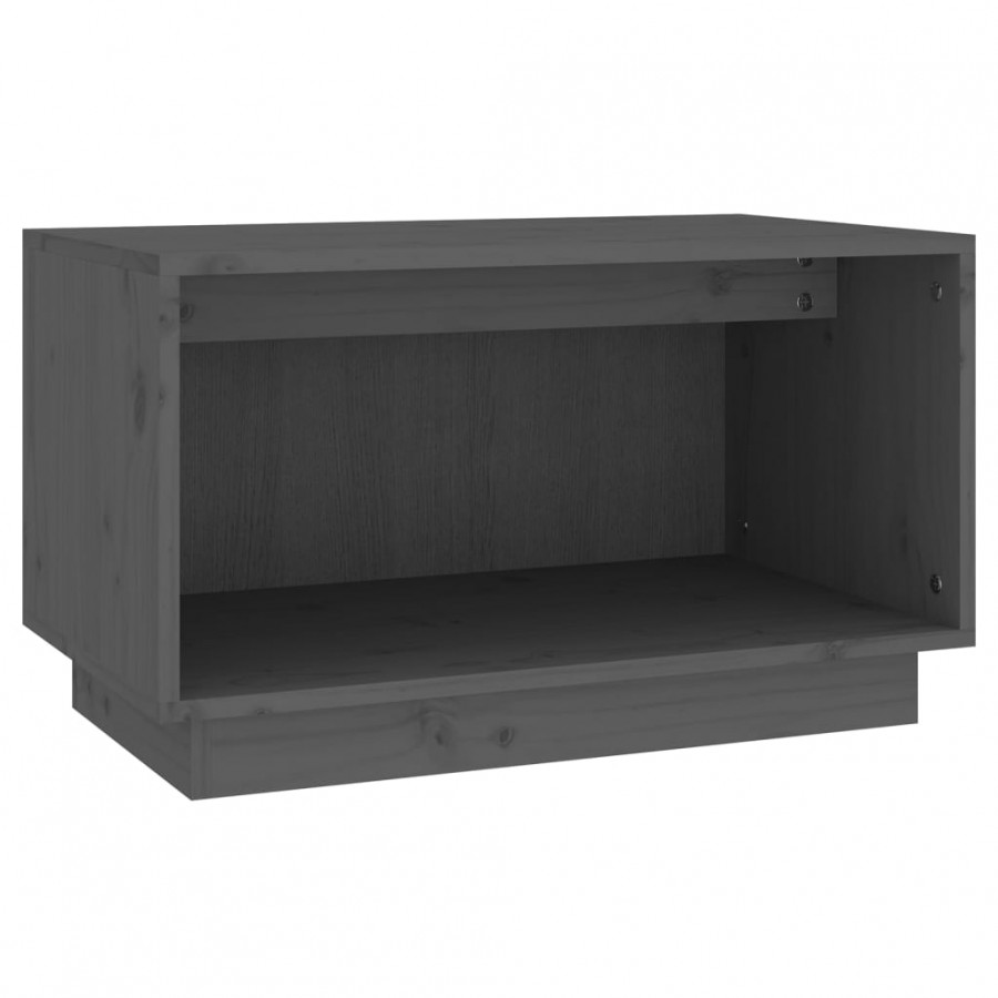 Meuble TV Gris 60x35x35 cm Bois de pin massif Meuble TV Gris 60x35x35 cm Bois de pin massif