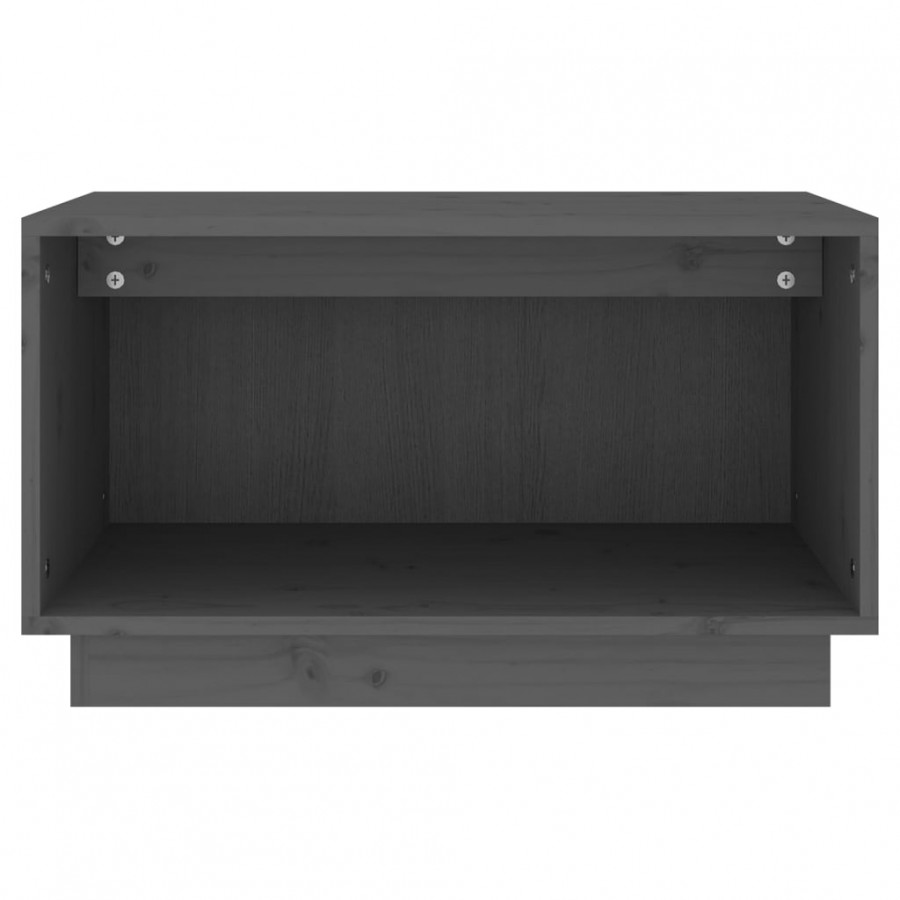Meuble TV Gris 60x35x35 cm Bois de pin massif Meuble TV Gris 60x35x35 cm Bois de pin massif