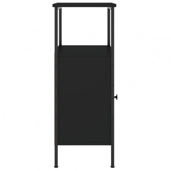 Table de chevet noir 41x31x80 cm bois d’ingénierie