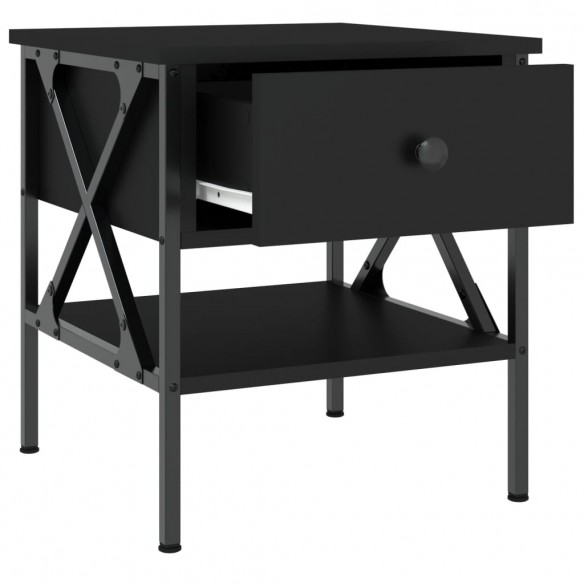 Tables de chevet 2 pcs noir 40x42x45 cm bois d’ingénierie