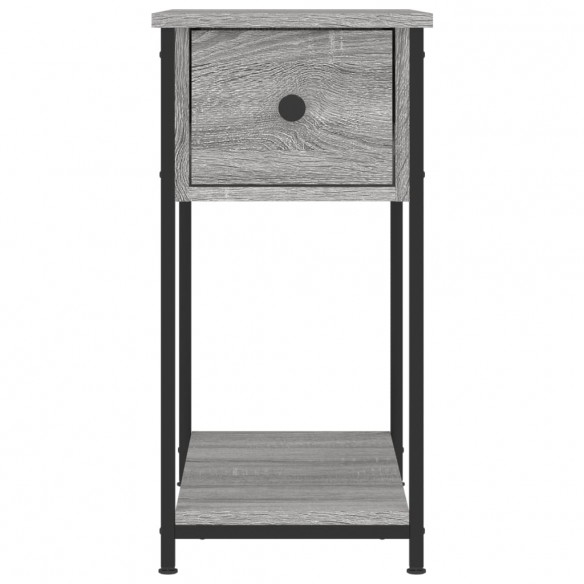 Table de chevet sonoma gris 30x60x60 cm bois d'ingénierie