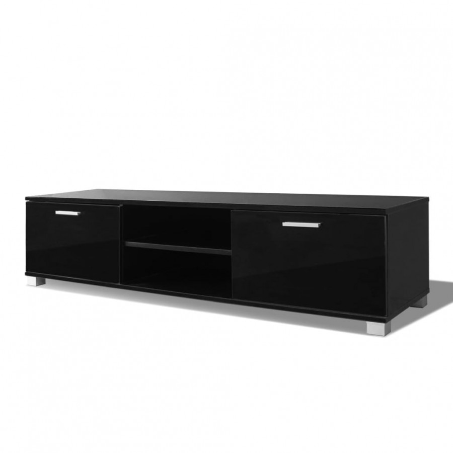 Meuble TV Noir brillant 140x40,5x35 cm Meuble TV Noir brillant 140x40,5x35 cm