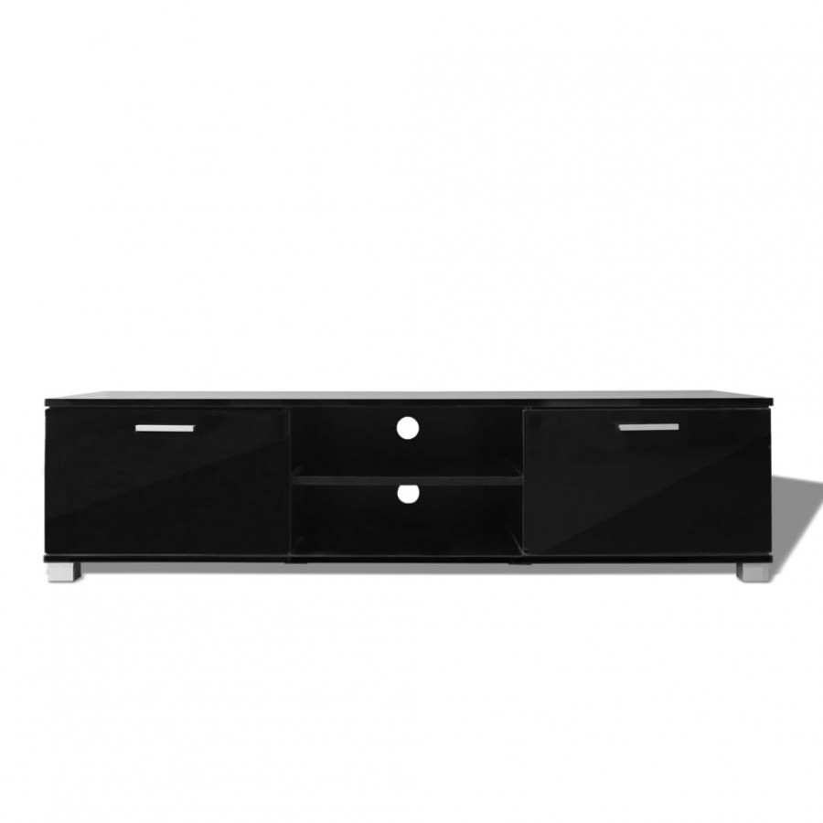 Meuble TV Noir brillant 140x40,5x35 cm Meuble TV Noir brillant 140x40,5x35 cm