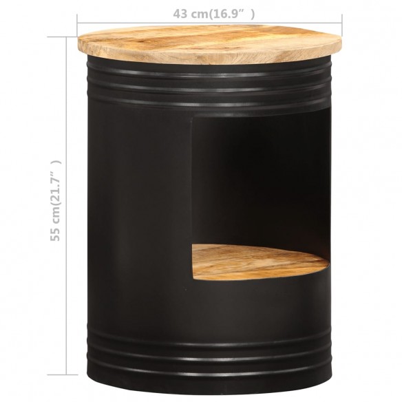 Table basse 43x55 cm bois de manguier solide