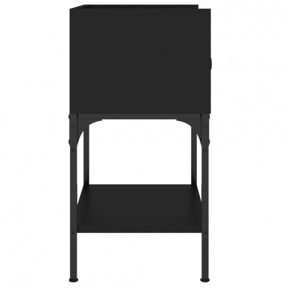 Table de chevet noir 40,5x31x60 cm bois d’ingénierie