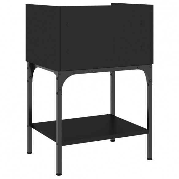 Table de chevet noir 40,5x31x60 cm bois d’ingénierie