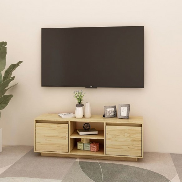 Meuble TV 110x30x40 cm bois de pin massif
