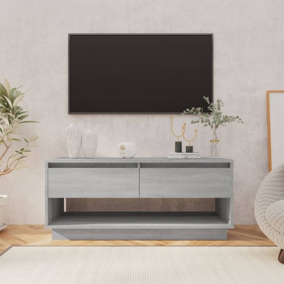 Meuble TV Sonoma gris 102x41x44 cm Aggloméré