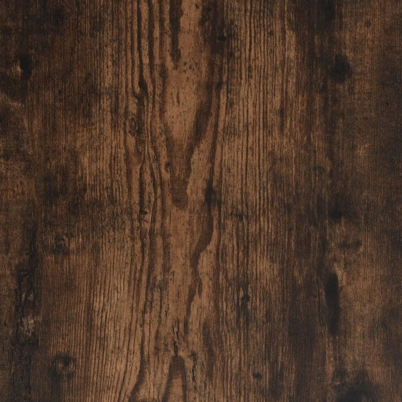 Table de chevet avec pieds en métal Chêne fumé 40x35x50 cm