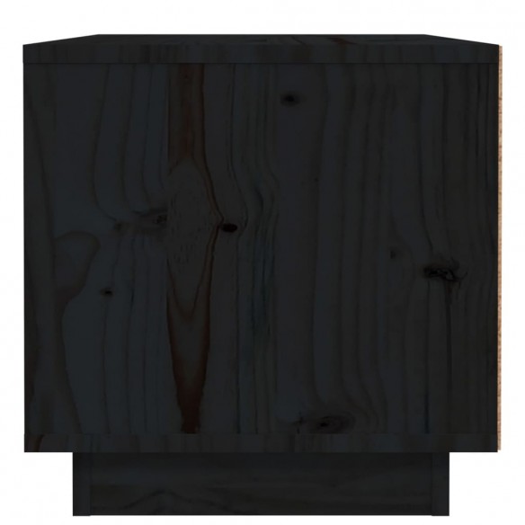 Tables de chevet 2 pcs Noir 40x34x35 cm Bois de pin massif