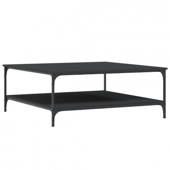 Table basse noir 100x100x40 cm bois d'ingénierie