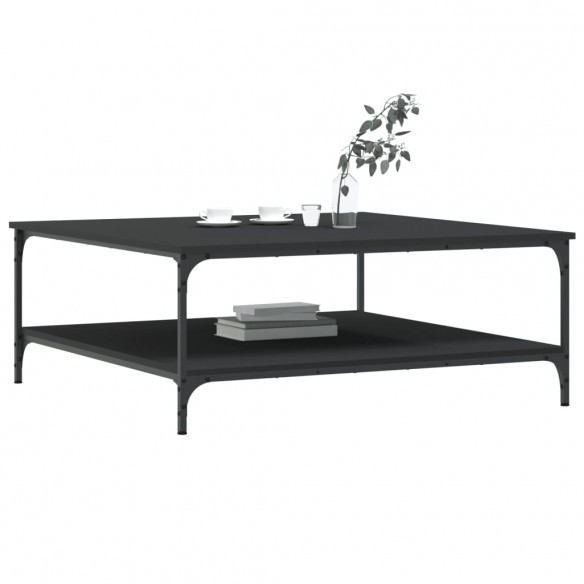 Table basse noir 100x100x40 cm bois d'ingénierie