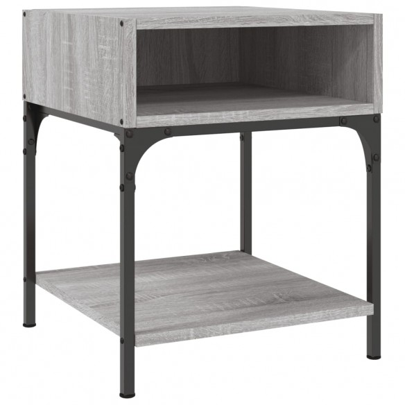 Table de chevet sonoma gris 40x41x50 cm bois d'ingénierie