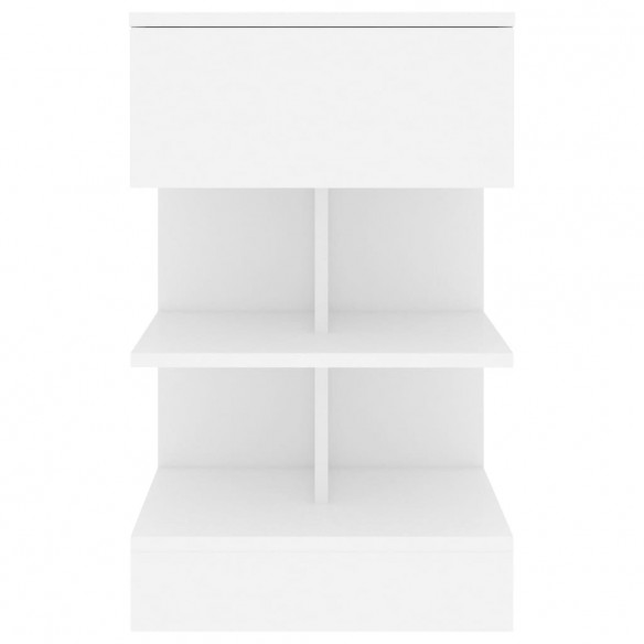 Tables de chevet 2 pcs Blanc 40x35x65 cm Aggloméré