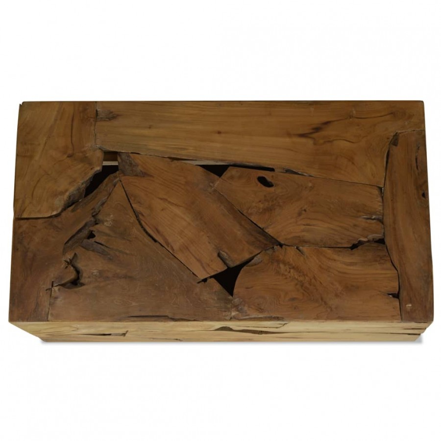 Table basse 90x50x30 cm Teck véritable Marron Table basse 90x50x30 cm Teck véritable Marron