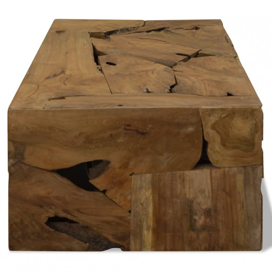 Table basse 90x50x30 cm Teck véritable Marron Table basse 90x50x30 cm Teck véritable Marron
