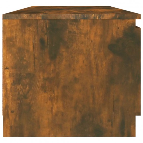 Meuble TV Chêne fumé 140x40x35,5 cm Bois d'ingénierie