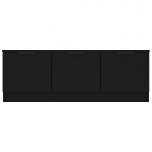 Meuble TV Noir 102x35x36,5 cm Bois d'ingénierie