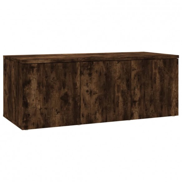 Meuble TV Chêne fumé 80x34x30 cm Bois d'ingénierie