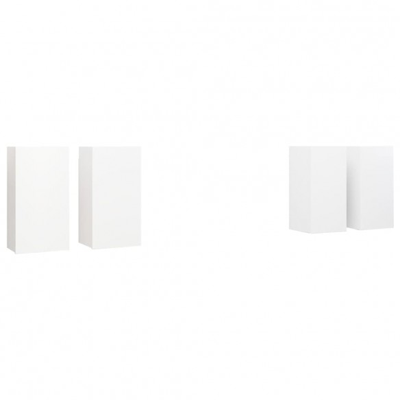 Meubles TV 4 pcs Blanc 30,5x30x60 cm Aggloméré