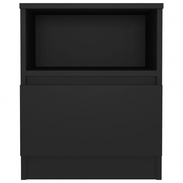 Tables de chevet 2 pcs Noir 40x40x50 cm Aggloméré