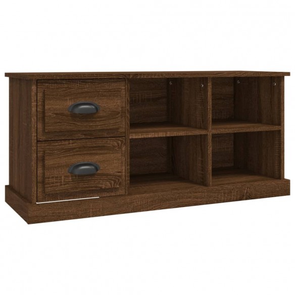 Meuble TV chêne marron 102x35,5x47,5 cm bois d'ingénierie