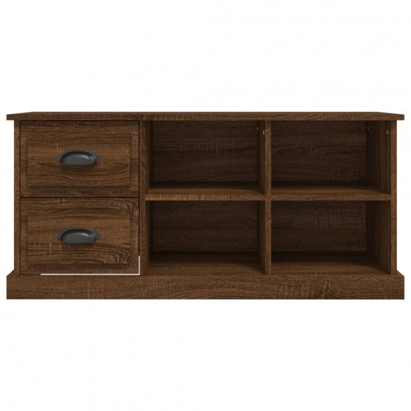 Meuble TV chêne marron 102x35,5x47,5 cm bois d'ingénierie