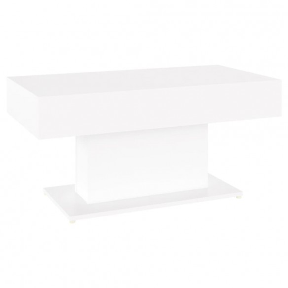 Table basse Blanc 96x50x45 cm Aggloméré