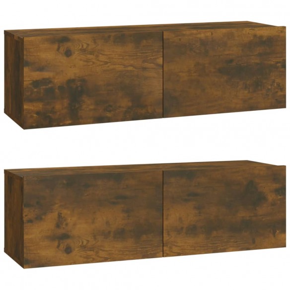 Ensemble de meubles TV 4 pcs Chêne fumé Bois d'ingénierie