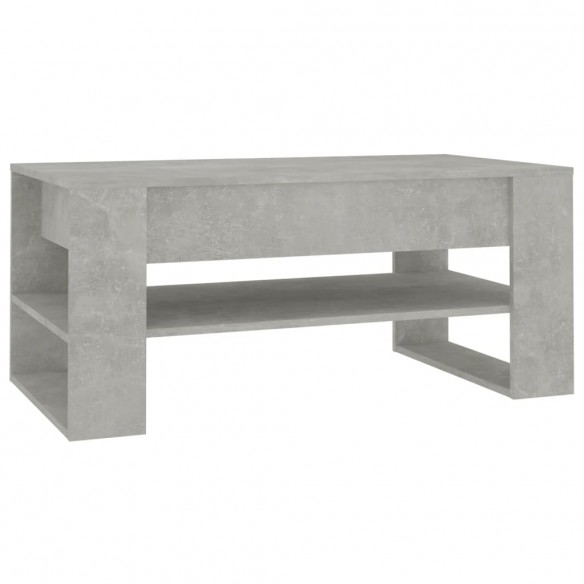 Table basse Gris béton 102x55x45 cm Bois d'ingénierie