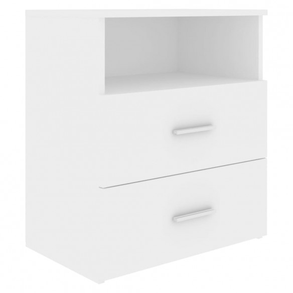 Tables de chevet 2 pcs Blanc 50x32x60 cm