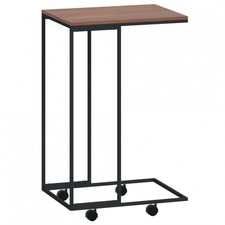 Table d'appoint avec roues Noir 40x30x63,5 cm 