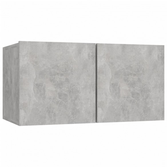 Ensemble de meubles TV 6 pcs Gris béton Bois d'ingénierie